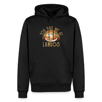 You had me at langos, hungary - Männer Premium Bio Hoodie - Schwarz - Vorne - Nico (187cm)