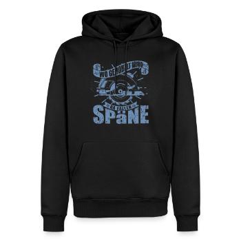 Wo gehobelt wird fallen Späne - Männer Premium Bio Hoodie - Schwarz - Vorne - Nico (187cm)