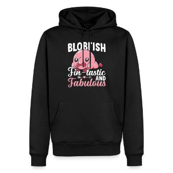 Fin Tactic Blobfish Propriétaire - Sweat à capuche Premium bio Homme - noir - Devant - Nico (187cm)