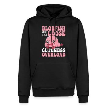 Blobfish owner cuteness overload - Men’s Premium Organic Hoodie - black - Front - Nico (187cm)