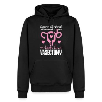 Féministe contre l’avortement ? Avoir un - Sweat à capuche Premium bio Homme - noir - Devant - Nico (187cm)