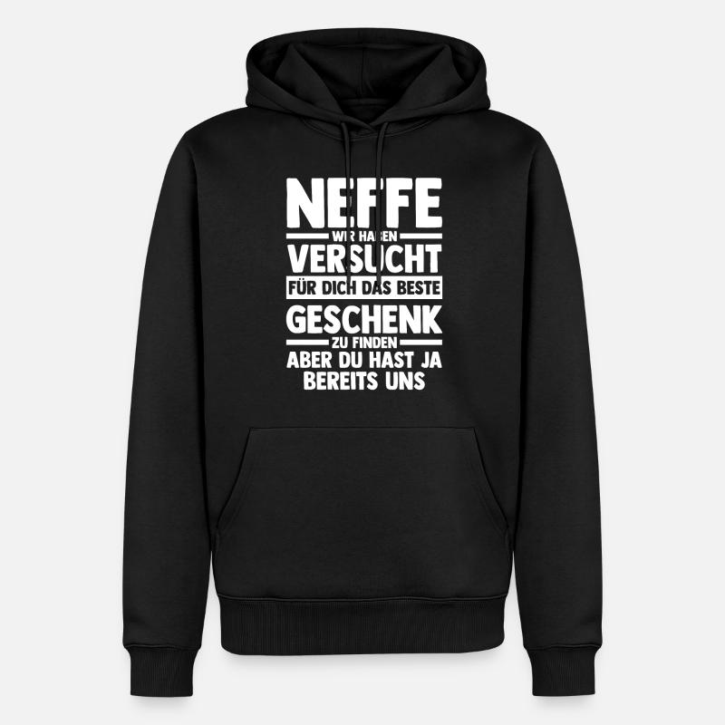 Neffe - Männer Premium Bio Hoodie - Schwarz