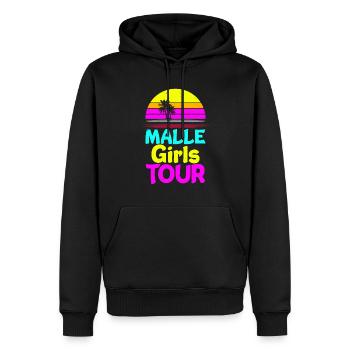Malle Girls Tour - Männer Premium Bio Hoodie - Schwarz - Vorne - Nico (187cm)
