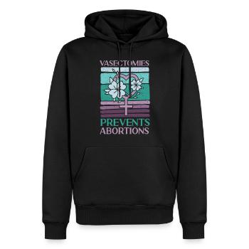 Feminist Vasectomies Prevents - Men’s Premium Organic Hoodie - black - Front - Nico (187cm)