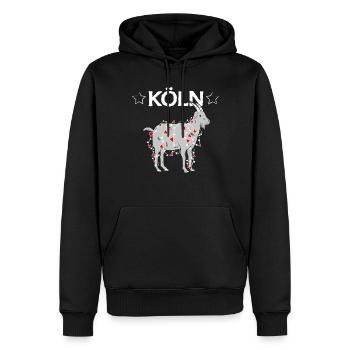 Köln Cologne Colonia Kölle Geißbock Fußballfan - Männer Premium Bio Hoodie - Schwarz - Vorne - Nico (187cm)