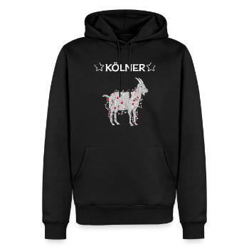 Echter Kölner Köln Colonia Fußballfan Karnevalfan - Männer Premium Bio Hoodie - Schwarz - Vorne - Nico (187cm)