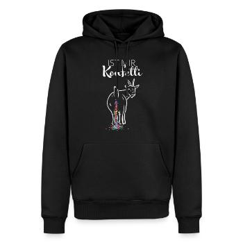 Karneval Fasching Fasnacht Konfetti Weiberfasnacht - Männer Premium Bio Hoodie - Schwarz - Vorne - Nico (187cm)