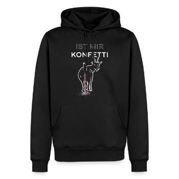 Konfetti Karneval Weiberfasnacht 5. Jahreszeit - Männer Premium Bio Hoodie - Schwarz - Vorne - Nico (187cm)