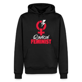 Féministe Féministe Radicale - Sweat à capuche Premium bio Homme - noir - Devant - Nico (187cm)