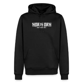 Nordhornerin Nordhorner Nordhorn - Men’s Premium Organic Hoodie - black - Front - Nico (187cm)
