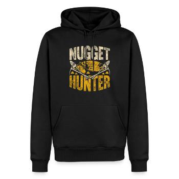 Prospecteur d’or Prospecteur d’or Chasseur de pépites - Sweat à capuche Premium bio Homme - noir - Devant - Nico (187cm)