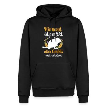 Rennmaus ist nicht perfekt Rennratte Gerbil - Männer Premium Bio Hoodie - Schwarz - Vorne - Nico (187cm)