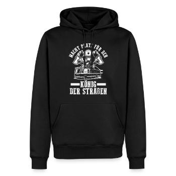 Feuerwehrmann Feuerwehr - Männer Premium Bio Hoodie - Schwarz - Vorne - Nico (187cm)