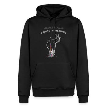 Konfetti Regnen Karneval Fastelovend Närrisch Jeck - Männer Premium Bio Hoodie - Schwarz - Vorne - Nico (187cm)