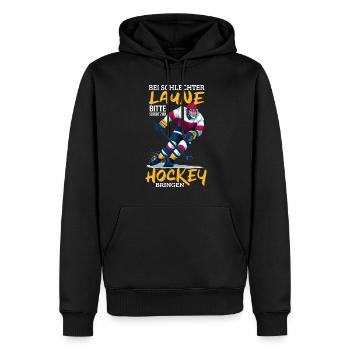 Eishockey Geschenk Eishockeyspieler Hockey - Männer Premium Bio Hoodie - Schwarz - Vorne - Nico (187cm)