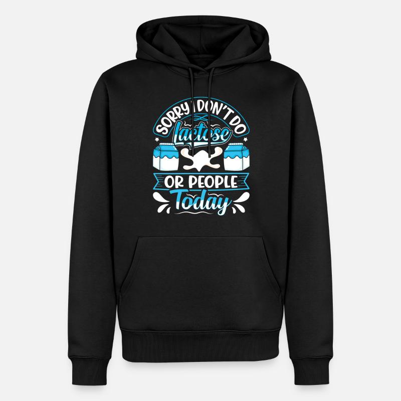 Lactose Intolerant Dairy - Männer Premium Bio Hoodie - Schwarz