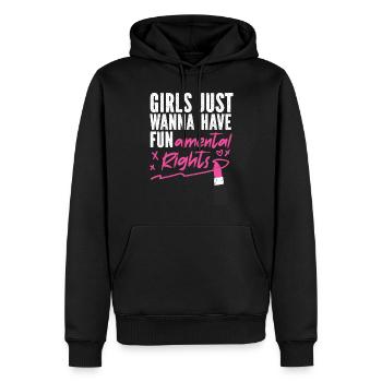 Feminist Lipstick Girls Just Wanna - Männer Premium Bio Hoodie - Schwarz - Vorne - Nico (187cm)