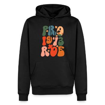 Féministe Pro 1973 Roe - Sweat à capuche Premium bio Homme - noir - Devant - Nico (187cm)