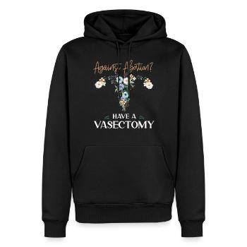 Feminist Flower Floral Against - Männer Premium Bio Hoodie - Schwarz - Vorne - Nico (187cm)