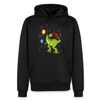 Carnaval Carnaval Carnaval Confettis T-Rex Dino - Sweat à capuche Premium bio Homme - noir - Devant - Nico (187cm)