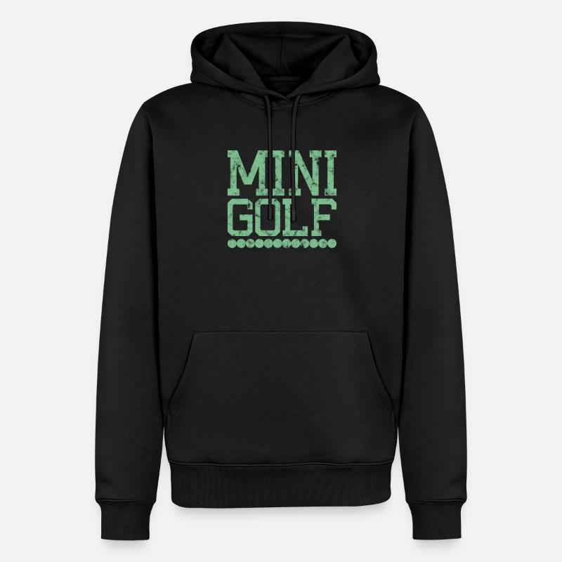 Minigolf - Männer Premium Bio Hoodie - Schwarz
