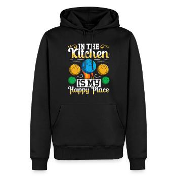 Jeu de pétanque amusant - Sweat à capuche Premium bio Homme - noir - Devant - Nico (187cm)