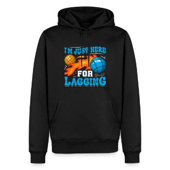 Funny Bocce Game - Men’s Premium Organic Hoodie - black - Front - Nico (187cm)