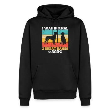 Great Dane Gifts - Männer Premium Bio Hoodie - Schwarz - Vorne - Nico (187cm)