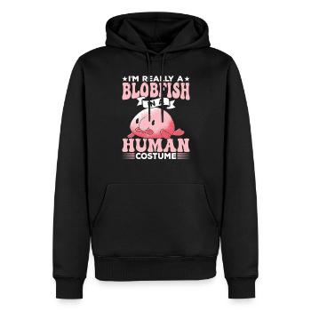 Ich Bin Wirklich Ein Blobfish-besitzer Blobfishes - Männer Premium Bio Hoodie - Schwarz - Vorne - Nico (187cm)