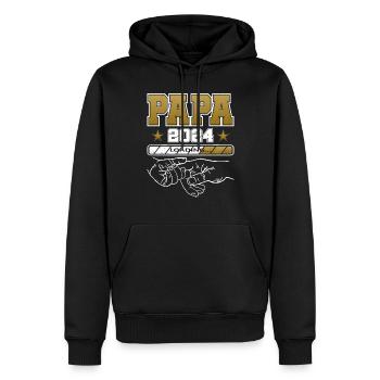 Father-to-be - Dad 2024 loading - Men’s Premium Organic Hoodie - black - Front - Nico (187cm)