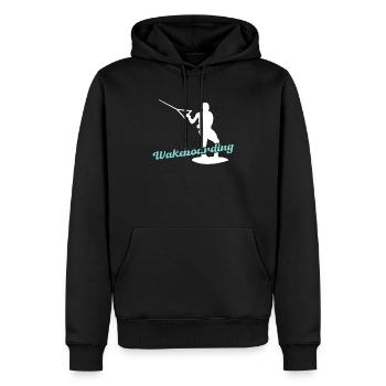 Wakeboarding - Männer Premium Bio Hoodie - Schwarz - Vorne - Nico (187cm)