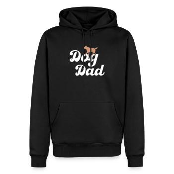 Hundepapa dog dad - Männer Premium Bio Hoodie - Schwarz - Vorne - Nico (187cm)