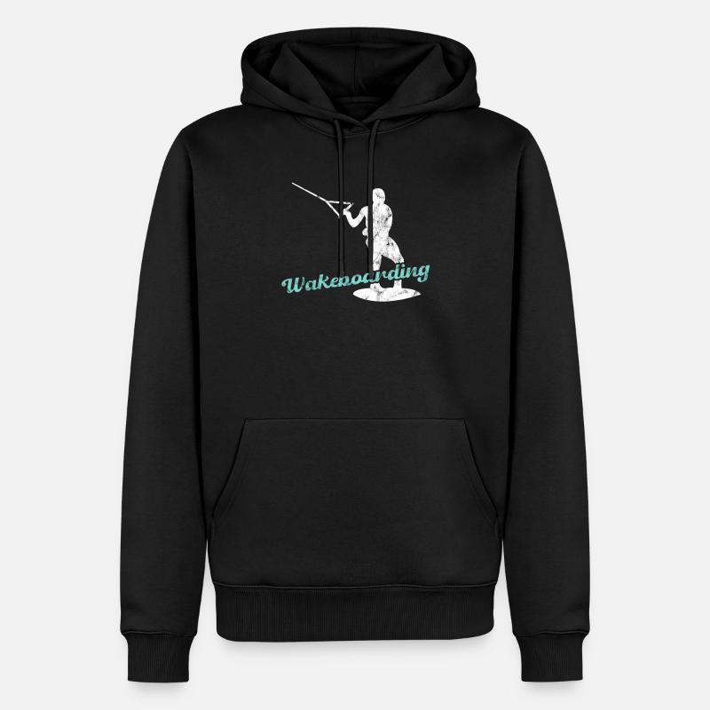 Wakeboarding - Männer Premium Bio Hoodie - Schwarz