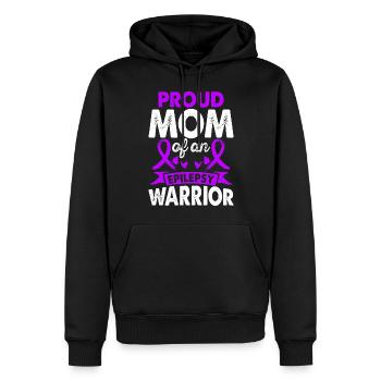 Mutter Von Epilepsie Krieger Bewusstseinsmonat - Männer Premium Bio Hoodie - Schwarz - Vorne - Nico (187cm)