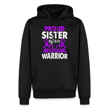 Sister of the Epilepsy Warrior Month of the - Men’s Premium Organic Hoodie - black - Front - Nico (187cm)