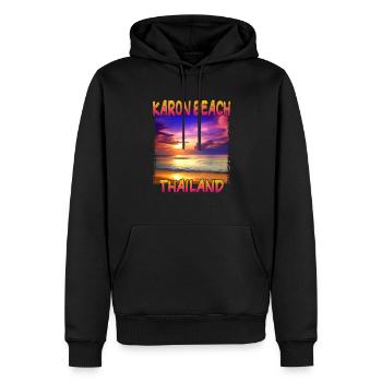 Karon Beach, Thailand - Men’s Premium Organic Hoodie - black - Front - Nico (187cm)
