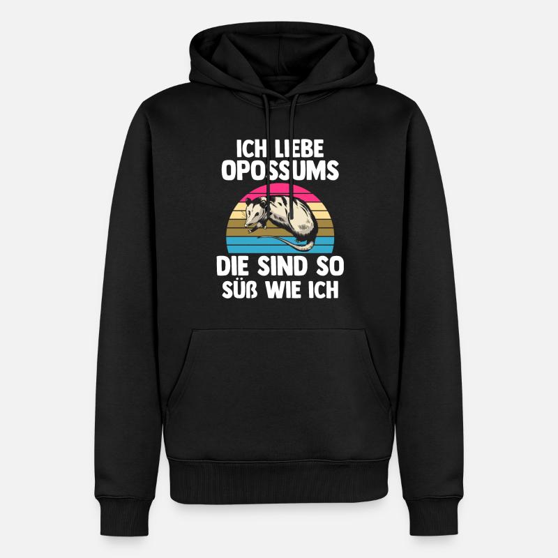 Opossum - Männer Premium Bio Hoodie - Schwarz