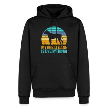 Great Dane Gifts - Männer Premium Bio Hoodie - Schwarz - Vorne - Nico (187cm)