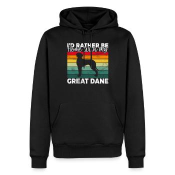 Great Dane Gifts - Männer Premium Bio Hoodie - Schwarz - Vorne - Nico (187cm)