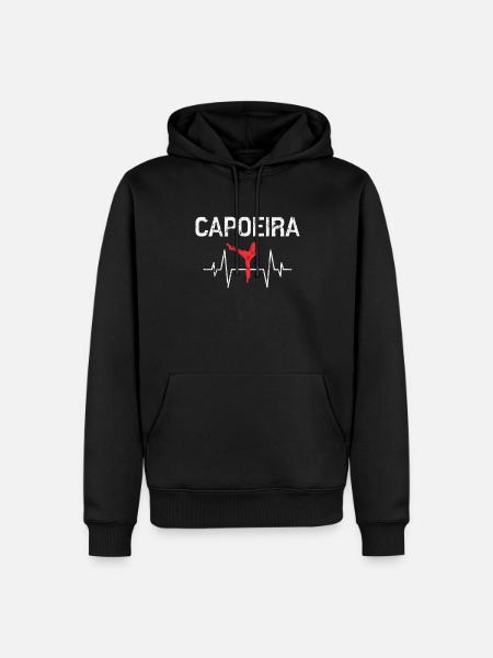 Capoeira Heartbeat - Sweat à capuche Premium bio Homme - noir