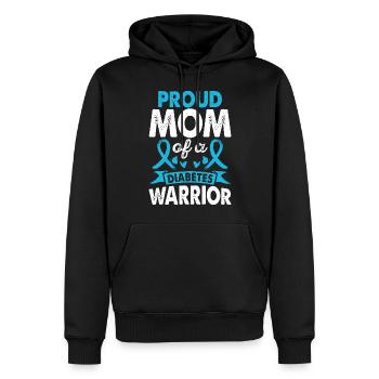 Mama Of Diabetes Warrior Awareness Month Blau - Männer Premium Bio Hoodie - Schwarz - Vorne - Nico (187cm)