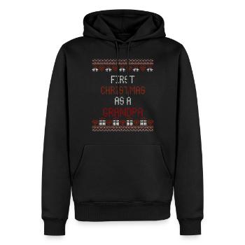 First Christmas as a grandma - Santa Claus ugly - Men’s Premium Organic Hoodie - black - Front - Nico (187cm)