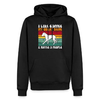 Great Dane Gifts - Männer Premium Bio Hoodie - Schwarz - Vorne - Nico (187cm)