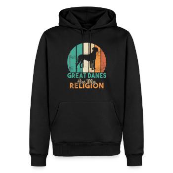 Great Dane Gifts - Männer Premium Bio Hoodie - Schwarz - Vorne - Nico (187cm)