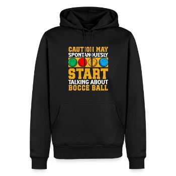 Funny Bocce Game - Men’s Premium Organic Hoodie - black - Front - Nico (187cm)
