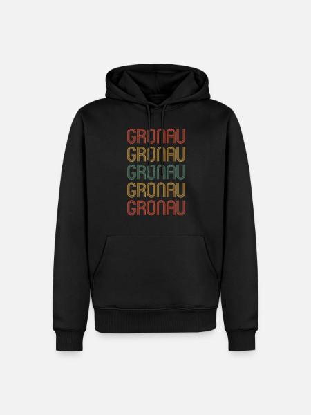 Gronauerin Gronauer Gronau - Sweat à capuche Premium bio Homme - noir