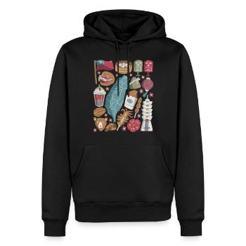 Taiwan - Sweat à capuche Premium bio Homme - noir - Devant - Nico (187cm)