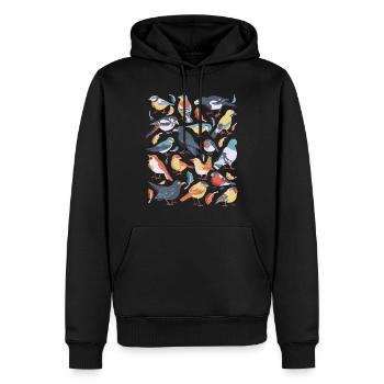 Vögel - Männer Premium Bio Hoodie - Schwarz - Vorne - Nico (187cm)