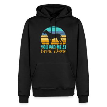 Great Dane Gifts - Männer Premium Bio Hoodie - Schwarz - Vorne - Nico (187cm)