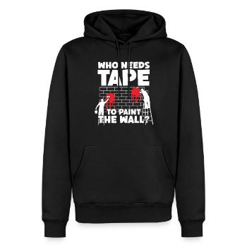 Painter Who Needs Tape To Paint Varnisher Painting - Men’s Premium Organic Hoodie - black - Front - Nico (187cm)
